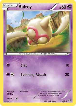 Baltoy (31) 31/98 - XY Ancient Origins Reverse Holofoil