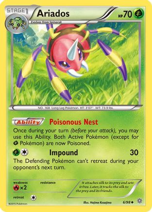 Ariados 6/98 - XY Ancient Origins Reverse Holofoil
