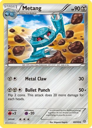 Metang 48/98 - XY Ancient Origins Reverse Holofoil