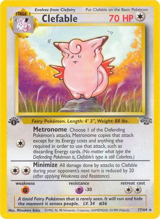 Clefable (17) 17/64 - Jungle 1st Edition