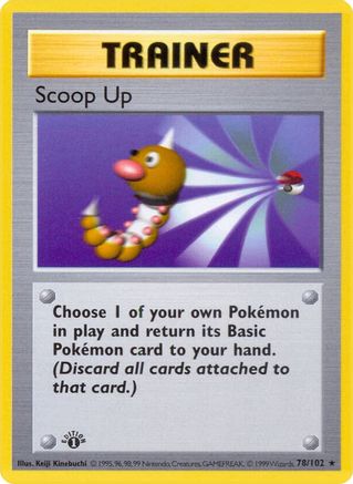 Scoop Up 78 - Base Set Shadowless 1st Edition