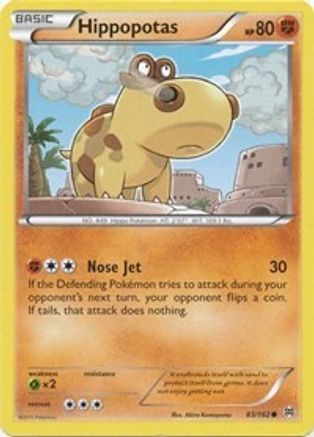 Hippopotas 83/162 - XY BREAKthrough Reverse Holofoil