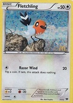 Fletchling - 11/12 11/12 - McDonalds Promos 2014 Holofoil