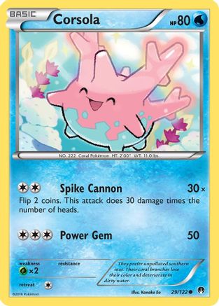 Corsola 29/122 - XY BREAKpoint Reverse Holofoil