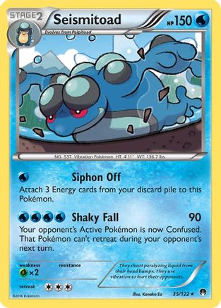 Seismitoad 35/122 - XY BREAKpoint Reverse Holofoil