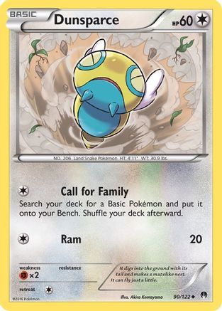 Dunsparce 90/122 - XY BREAKpoint Reverse Holofoil