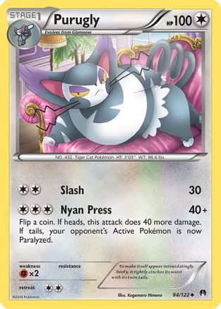 Purugly 94/122 - XY BREAKpoint Reverse Holofoil