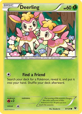 Deerling 8/124 - XY Fates Collide Reverse Holofoil