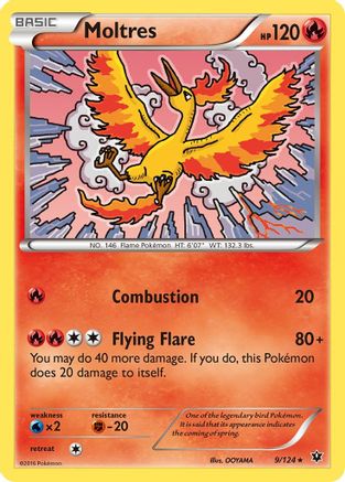 Moltres 9/124 - XY Fates Collide Reverse Holofoil