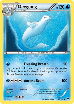 Dewgong 16/124 - XY Fates Collide Reverse Holofoil