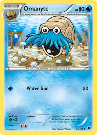 Omanyte 17/124 - XY Fates Collide Reverse Holofoil