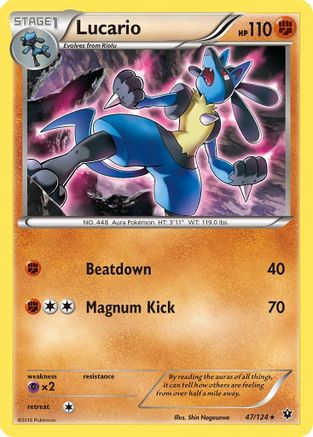 Lucario (47) 47/124 - XY Fates Collide