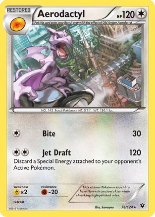 Aerodactyl 76/124 - XY Fates Collide
