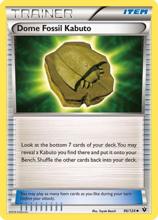 Dome Fossil Kabuto 96/124 - XY Fates Collide Reverse Holofoil