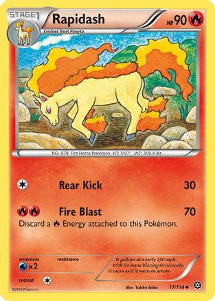 Rapidash 17/114 - XY Steam Siege