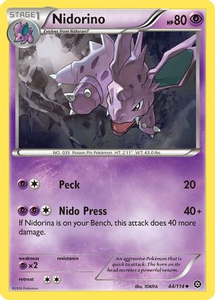 Nidorino 44/114 - XY Steam Siege Reverse Holofoil