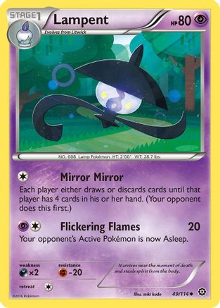 Lampent 49/114 - XY Steam Siege Reverse Holofoil