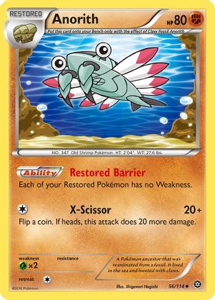 Anorith 56/114 - XY Steam Siege Reverse Holofoil