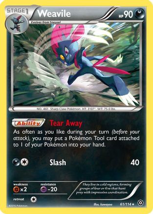 Weavile 61/114 - XY Steam Siege Reverse Holofoil