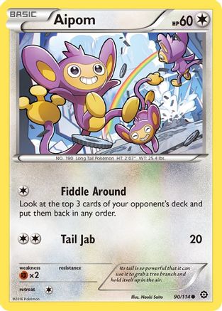 Aipom 90/114 - XY Steam Siege Reverse Holofoil