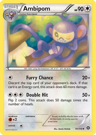 Ambipom 91/114 - XY Steam Siege Reverse Holofoil