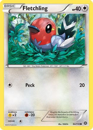 Fletchling 94/114 - XY Steam Siege Reverse Holofoil