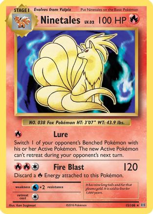 Ninetales 15/108 - XY Evolutions Holofoil