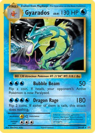 Gyarados 34/108 - XY Evolutions Reverse Holofoil