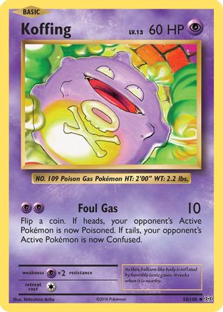 Koffing 50/108 - XY Evolutions Reverse Holofoil