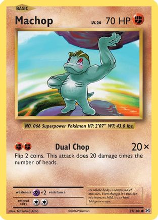 Machop 57/108 - XY Evolutions Reverse Holofoil