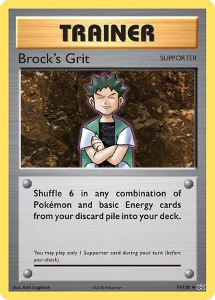 Brock's Grit 74/108 - XY Evolutions Reverse Holofoil