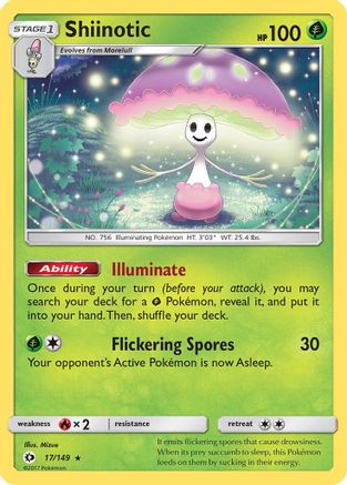 Shiinotic 17/149 - SM Base Set Holofoil