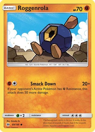 Roggenrola 69/149 - SM Base Set Reverse Holofoil