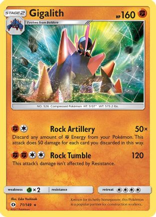 Gigalith 71/149 - SM Base Set Holofoil