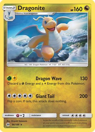 Dragonite 96/149 - SM Base Set Reverse Holofoil