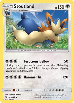 Stoutland 105/149 - SM Base Set