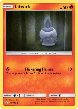 Litwick 11/145 - SM Guardians Rising Reverse Holofoil
