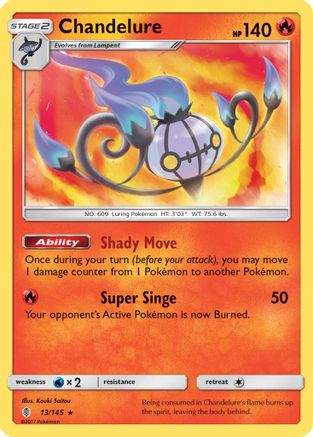 Chandelure 13/145 - SM Guardians Rising Holofoil