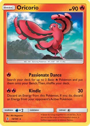 Oricorio (14) 14/145 - SM Guardians Rising Reverse Holofoil