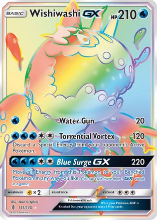 Wishiwashi GX (Secret) 151/145 - SM Guardians Rising Holofoil