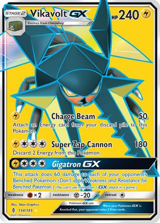 Vikavolt GX (Full Art) 134/145 - SM Guardians Rising Holofoil