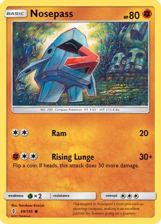 Nosepass 69/145 - SM Guardians Rising Reverse Holofoil