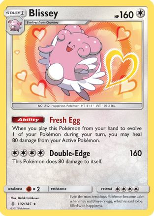 Blissey 102/145 - SM Guardians Rising Holofoil