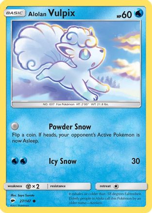 Alolan Vulpix 27/147 - SM Burning Shadows Reverse Holofoil
