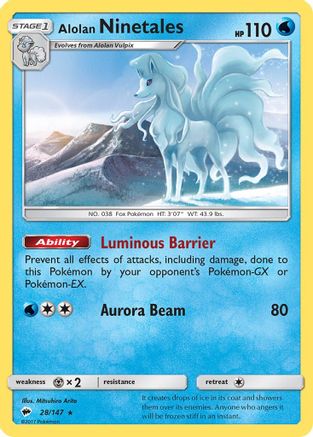 Alolan Ninetales 28/147 - SM Burning Shadows