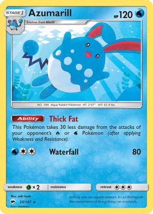 Azumarill 35/147 - SM Burning Shadows