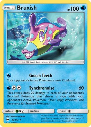 Bruxish 38/147 - SM Burning Shadows Reverse Holofoil