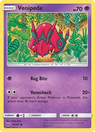 Venipede 56/147 - SM Burning Shadows