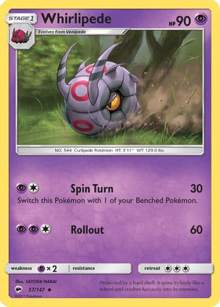 Whirlipede 57/147 - SM Burning Shadows