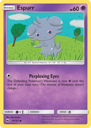 Espurr 59/147 - SM Burning Shadows Reverse Holofoil